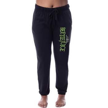 Beetlejuice Women's Show Movie Logo Sleep Jogger Pajama Pants Black