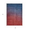 Navy Blue Red And Eggplant Ombre Washable Indoor Outdoor Area Rug - 3 of 4