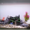 Unique Bargains Aquarium Terrariums Mountain for Fish Tank Landscape Decoration Green Gray 5.91" 1pcs - 2 of 4