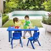 Tangkula Kids Multifunctional Activity Rectangle Table Kids Learn and Play Desk Red/Blue - 3 of 4