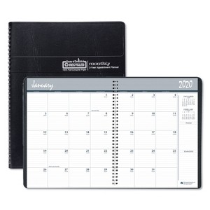 Recycled Two Year Monthly Planner with Expense Logs, 8.75 x 6.88, Black Cover, 24-Month: Jan 2025 to Dec 2026 - 1 of 4