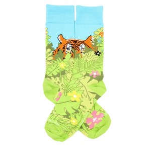 Hidden Tiger in the Jungle Socks from the Sock Panda (Women's Sizes, Adult Medium) - 1 of 4