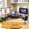 Simple Trending Monitor Stand Riser for Desk Organizer , Adjustable Length and Angle 3 Shelf with Drawer, Black - 4 of 4
