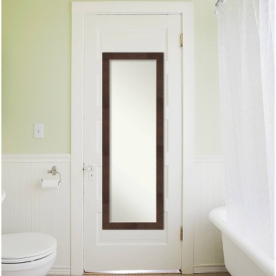 Wildwood Silver and Walnut Full Length Wood Bathroom Mirror