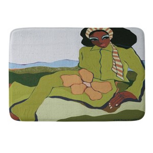 Deny Designs Corney Herron Bloom Memory Foam Bath Mat Brown/Green - 1 of 4