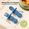 4-Pack Prep Baby Spoons & Forks Set, Self Feeding Baby Utensils 6-18 Months, Silicone BLW Baby Feeding Set, BPA-Free - 3 of 4