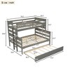 Twin over Full Wood Bunk Bed Frame with Drawers/ Twin Size Trundle Bed 4W -ModernLuxe - 4 of 4