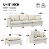 3-Piece Modular Chenille Upholstered Sofa Set with Single Sofa and Movable Ottoman - 2 of 4