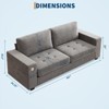 Jojoka 90" Loveseat Sofa, Chenille Upholstered Sofa with USB Charging Ports & Side Pockets, Wood Frame for Living Room, Bedroom - 2 of 4