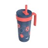 Zak Designs 18oz Spider and Friends Stainless Steel Vacuum Fairway Straw Tumbler - 3 of 4