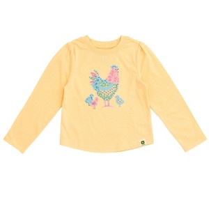 John Deere Farm Tractor Girls Long Sleeve T-Shirt Toddler - 1 of 4