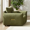 GDFStudio Aelina Modern Teddy Upholstered Armchair with 2 Pillows - 2 of 4