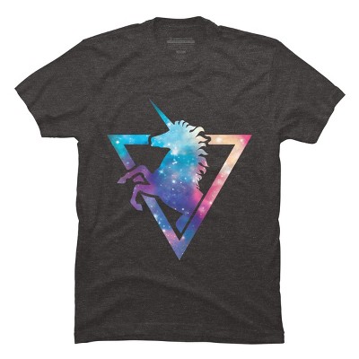 Men's Design By Humans Galaxy Unicorn By Retkikosmos T-Shirt
