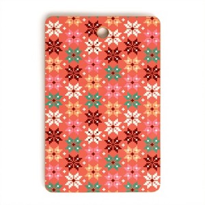 Showmemars Winter Quilt Pattern no2 Cutting Board Rectangle -Deny Designs - 1 of 3