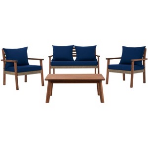 Reid 4 Pc Living Set - Indoor/Outdoor - PAT7051 - Safavieh - 1 of 4