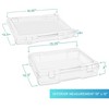 Sorbus Hanging File Organizer Bins Clear Plastic Stackable for Document Storage - 3 of 4