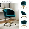 Belanda  Modern Velvet Task Chair with Golden Base and Tufted Back for Living Room and Office Room | KARAT HOME - 4 of 4