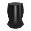 HomeRoots 18" Black Solid Wood Round Mod Geo End Table - 4 of 4
