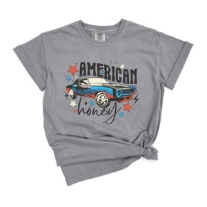 Simply Sage Market Women's American Honey Car Short Sleeve Garment Dyed Tee - 1 of 2