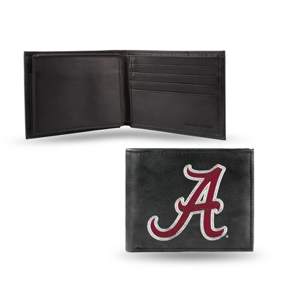 NCAA Alabama Crimson Tide Embroidered Genuine Leather Billfold Wallet