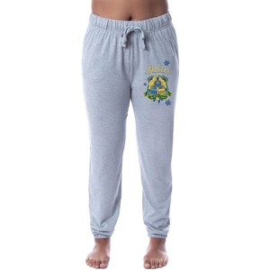 The Polar Express Womens' Believe Train Movie Film Sleep Jogger Pajama Pants Grey - 1 of 3