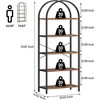 Arched Bookshelf 5 Tier Bookcase 70.87"in Modern Bookcase Display Rack Tall Standing Shelf with anti-tipping kit - 2 of 4