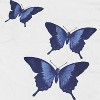 Rerun Island Women's Indigo Butterflies Short Sleeve Graphic Cotton T-Shirt - White L - 2 of 4