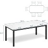 78 Inch Industrial Kitchen Table, Seats 6-8, with Safety Chamfer Corners, Multi-Purpose Dining Table for Home & Restaurant - 2 of 4
