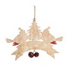 Transpac Wood 13.75 in. Multicolor Christmas Plywood Cardinal Welcome Sign - image 3 of 4