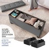 StorageBud Storage Ottoman for Bedroom End of Bed, Faux Leather Storage Bench, Large Storage Ottoman Bench, Entryway Bench with Storage - 2 of 4