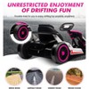 Red 24V Electric Drift Go Kart For Kids Ages 6-12 With Dual 200W Motors 8.1 MPH Adjustable Seat Led Lights Music Usb FM Radio Steel Frame Red - 2 of 4