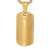 Steeltime unisex stainless steel our father prayer dog tag pendant. Color Options: Silver, Gold - 2 of 3