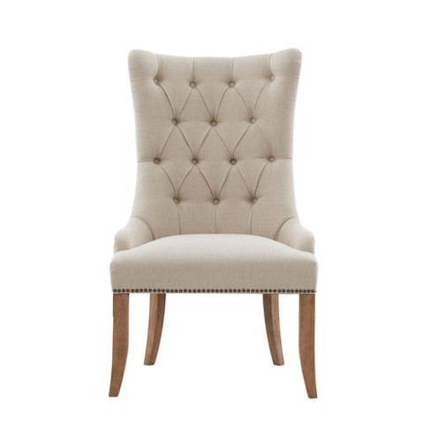 Cream tufted best sale dining chairs