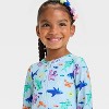 Toddler Girls' Long Sleeve Half Zip One Piece Rash Guard  - Cat & Jack™ - 3 of 3
