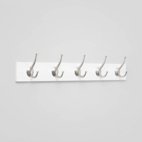 New Traditional 5 Hooks Rail Silver/ivory - Threshold™ : Target