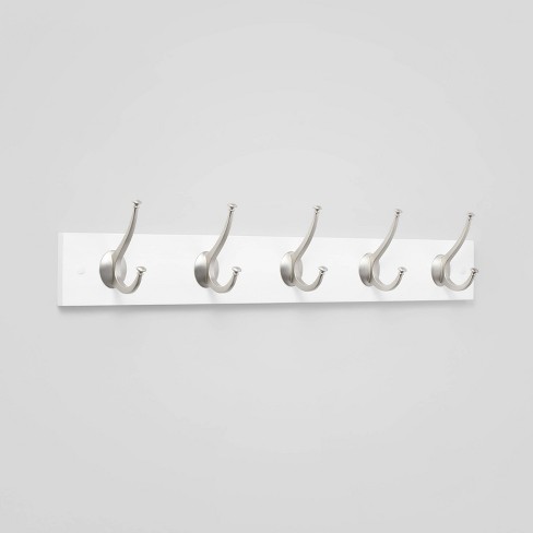 New Traditional 5 Hooks Rail Silver Ivory Threshold