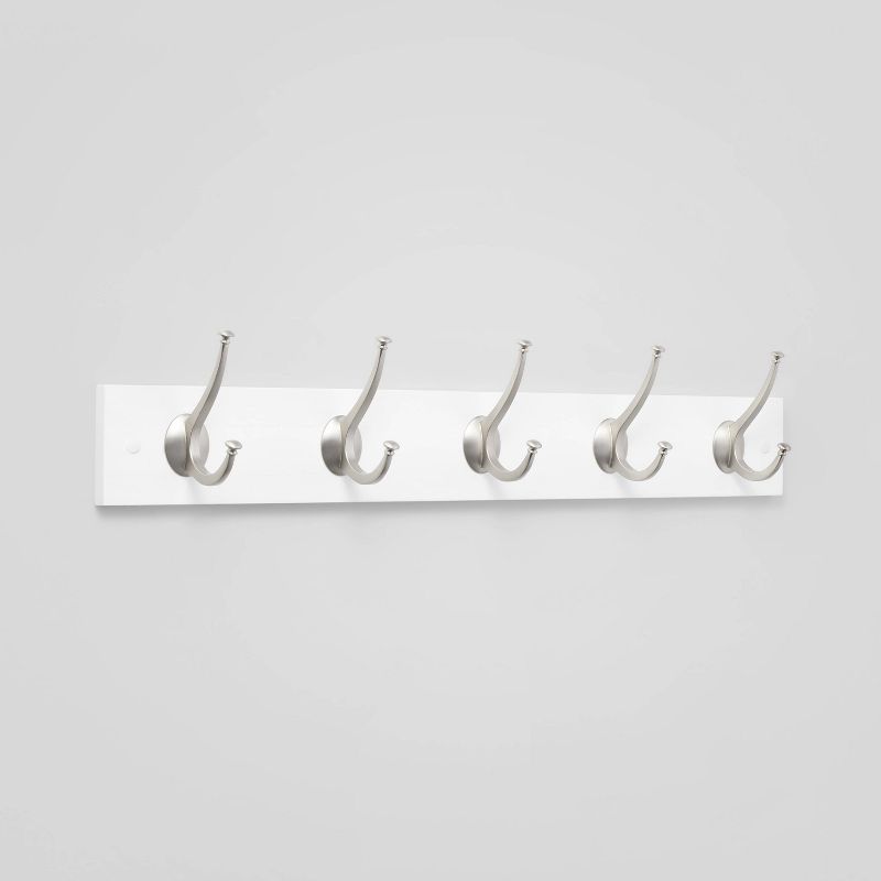 New Traditional 5 Hooks Rail Silver/Ivory - Threshold&#8482;, 1 of 5