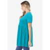 Woman Within Plus Size Short-Sleeve Empire Waist Tunic - 4 of 4