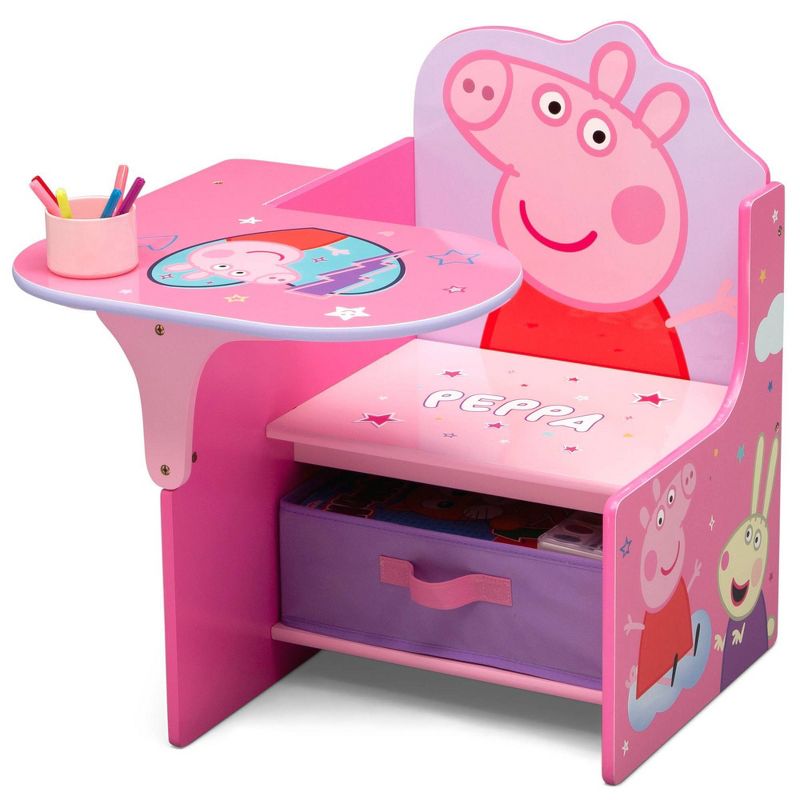 Peppa Pig Kids&#39; Chair Desk with Storage Bin - Delta Children, 4 of 16