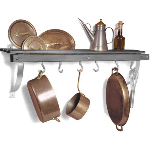 Sorbus Ceiling Mounted Pot Rack with Hooks ,Bronze