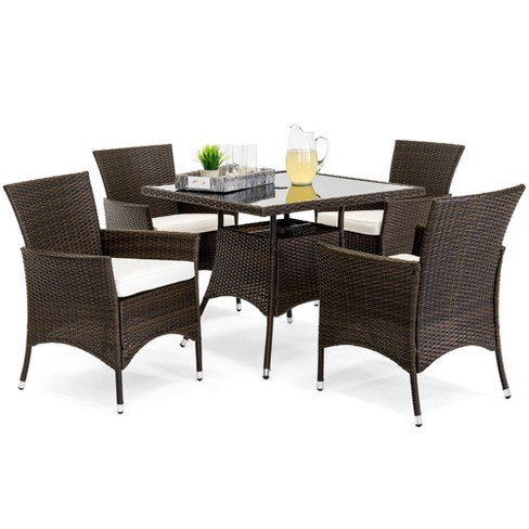 Target table and online chairs outdoor