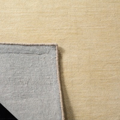 Ivory and Beige Hand-Knotted Wool 4' x 6' Area Rug