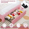 Twin Upholstered Bed Frame - w/ Storage Drawer and Rainbow Headboard, Berber Fleece Princess Platform Bed for Kids - 4 of 4