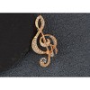 Anna-Kaci Elegant Rhinestone Crystal Treble Clef Music Note Brooch Pin for Scarf, Sweater, Wedding, Christmas Costume Accessories - 2 of 4