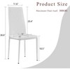 Maggift Dining Chair, Modern Dining Chair Set of Six for Kitchen with PU Material Seat, Living Room, Balcony, White, 11.6" *15"*387.9" - 3 of 4