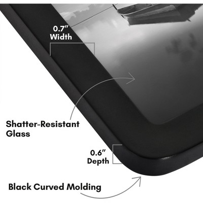 Classic Black 4x6 Wall Photo Frame with Curved Corners