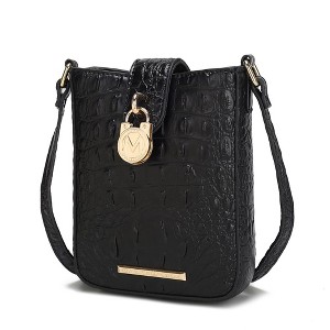 MKF Collection Avery Women’s Croc-Embossed Vegan Leather Crossbody Versatile Bag by Mia K - 1 of 4