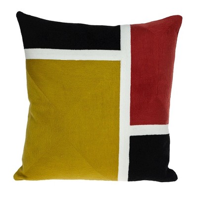 Parkland Collection,Kenzo Contemporary Yellow Pillow Cover With Poly Insert