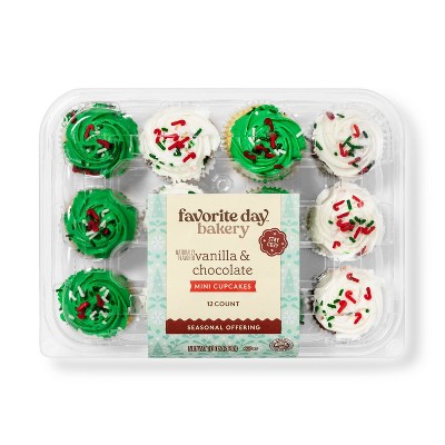 Holiday Assorted Mini Cupcakes - 10oz/12ct - Favorite Day™