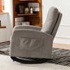 ROOMTEC Accent Rocking Chair with Footrest, Modern Glider Chair w/ Side Pocket, High Back Rubber Wood Rocking Legs Bedroom for Living Space - 4 of 4